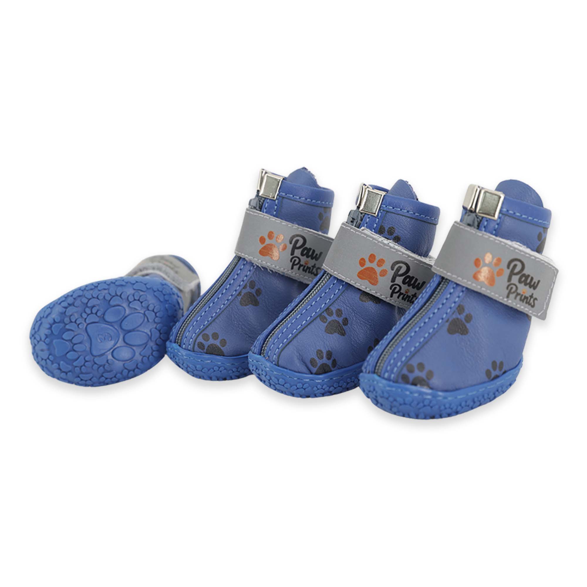 Kışlık Su Geçirmez Köpek Ayakkabısı, Deri Köpek Botu, Kauçuk Taban Köpek Ayakkabısı, Mavi Köpek Ayakkabısı