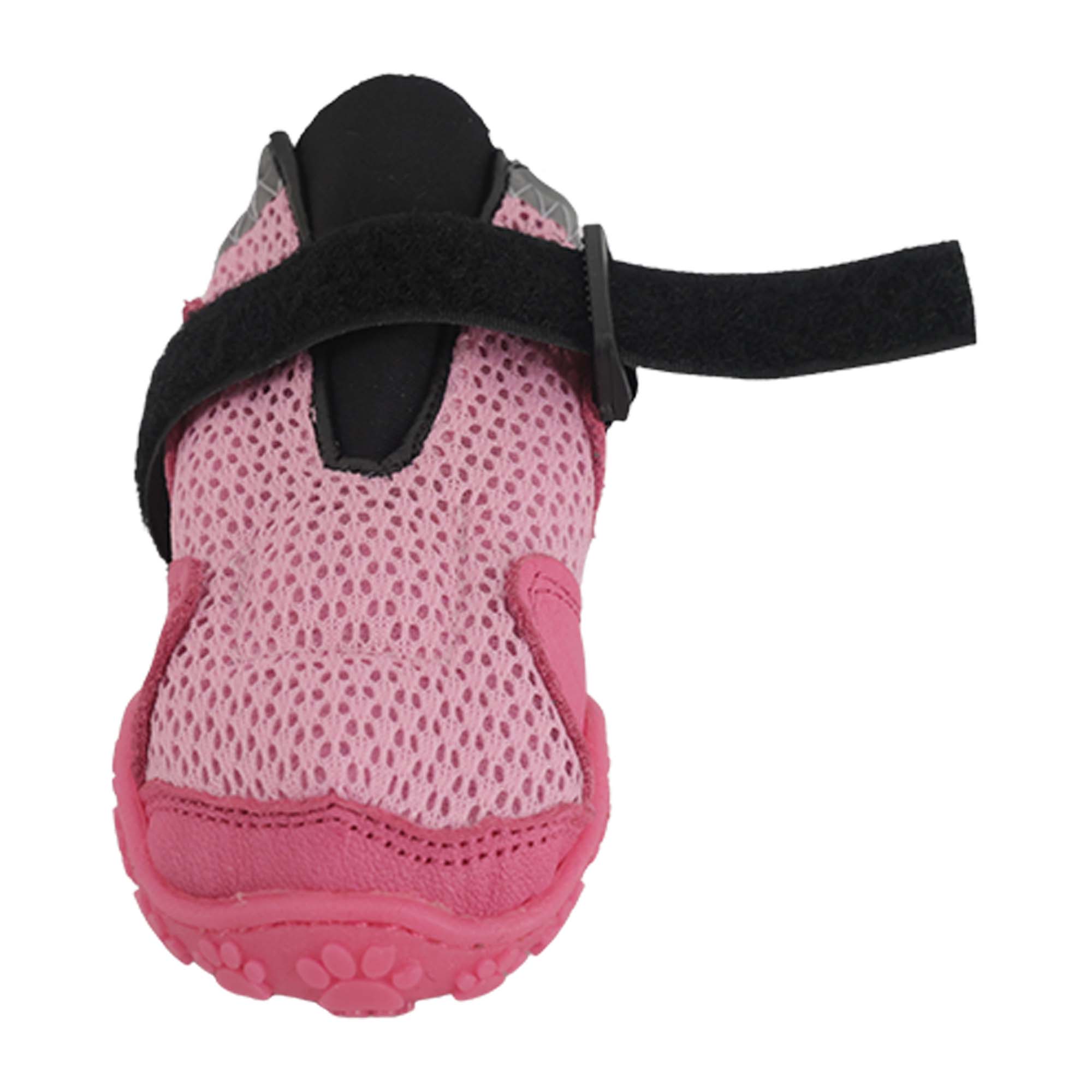 AirMesh Yazlık Köpek Ayakkabısı – Cırt Cırtlı Ayarlanabilir Kaymaz Kauçuk Taban Bot, Neon Pembe Köpek Ayakkabısı