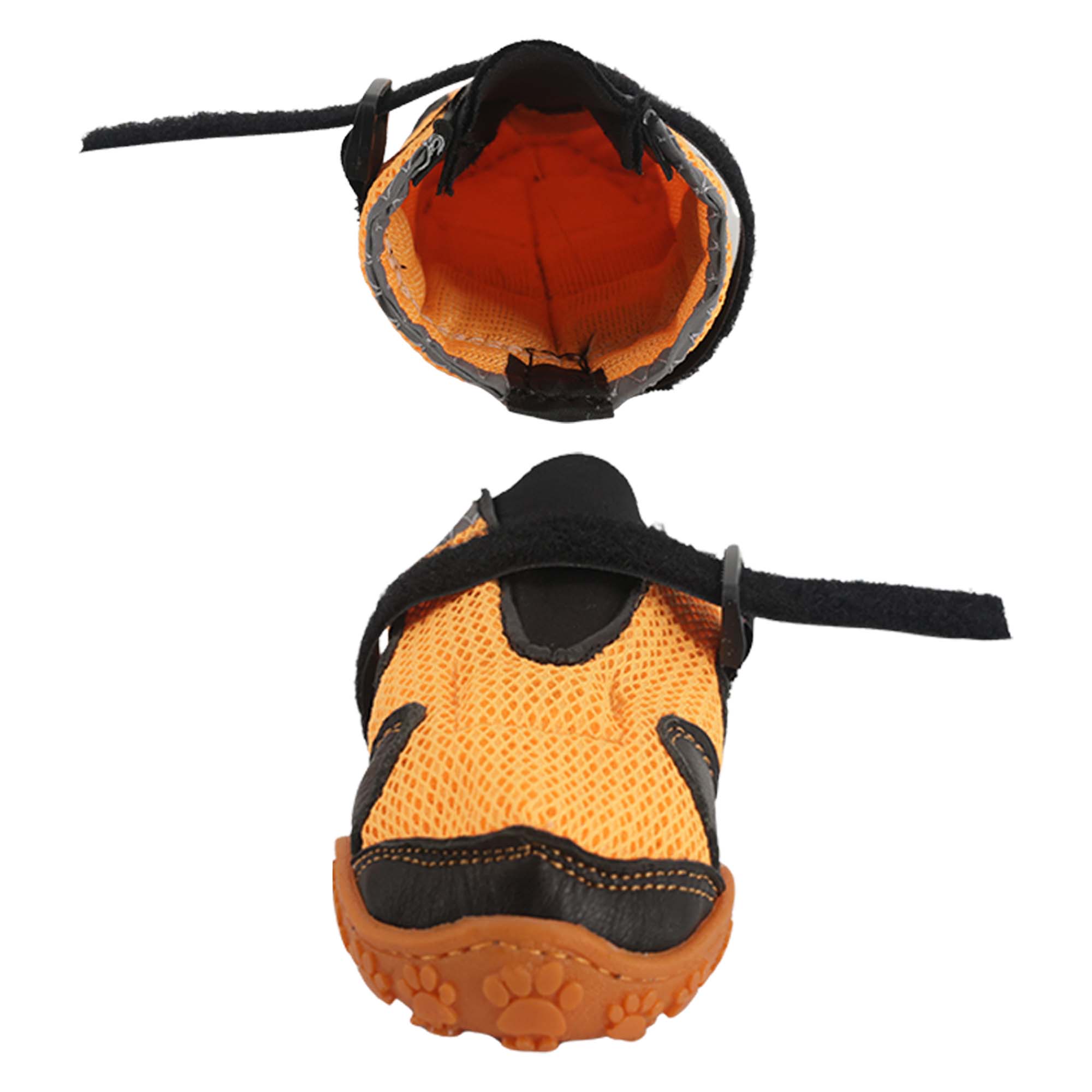 AirMesh Yazlık Köpek Ayakkabısı – Cırt Cırtlı Ayarlanabilir Kaymaz Kauçuk Taban Bot, Neon Turuncu Köpek Ayakkabısı