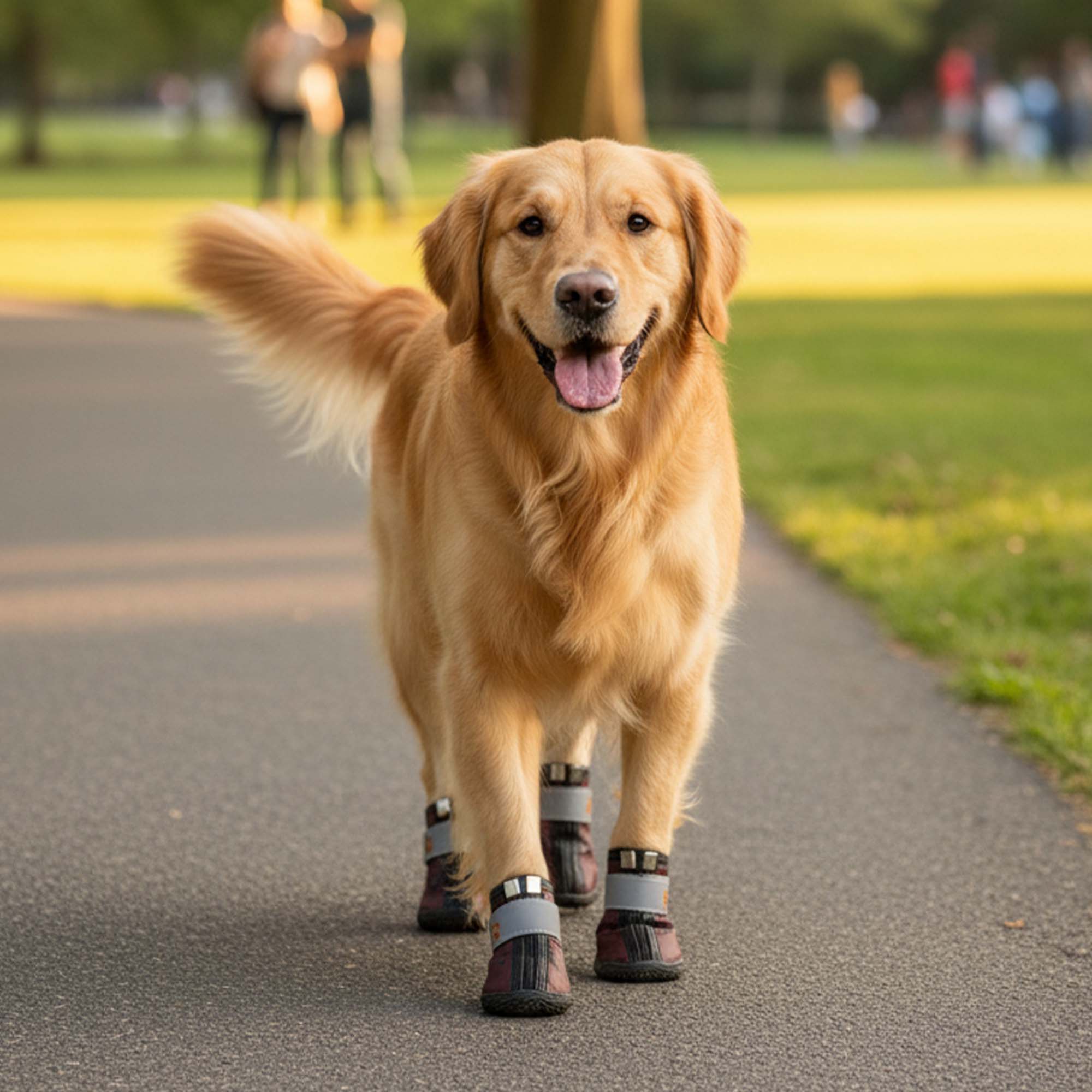 Kışlık Su Geçirmez Köpek Ayakkabısı, Deri Köpek Botu, Kauçuk Taban Köpek Ayakkabısı, Bordo Köpek Ayakkabısı