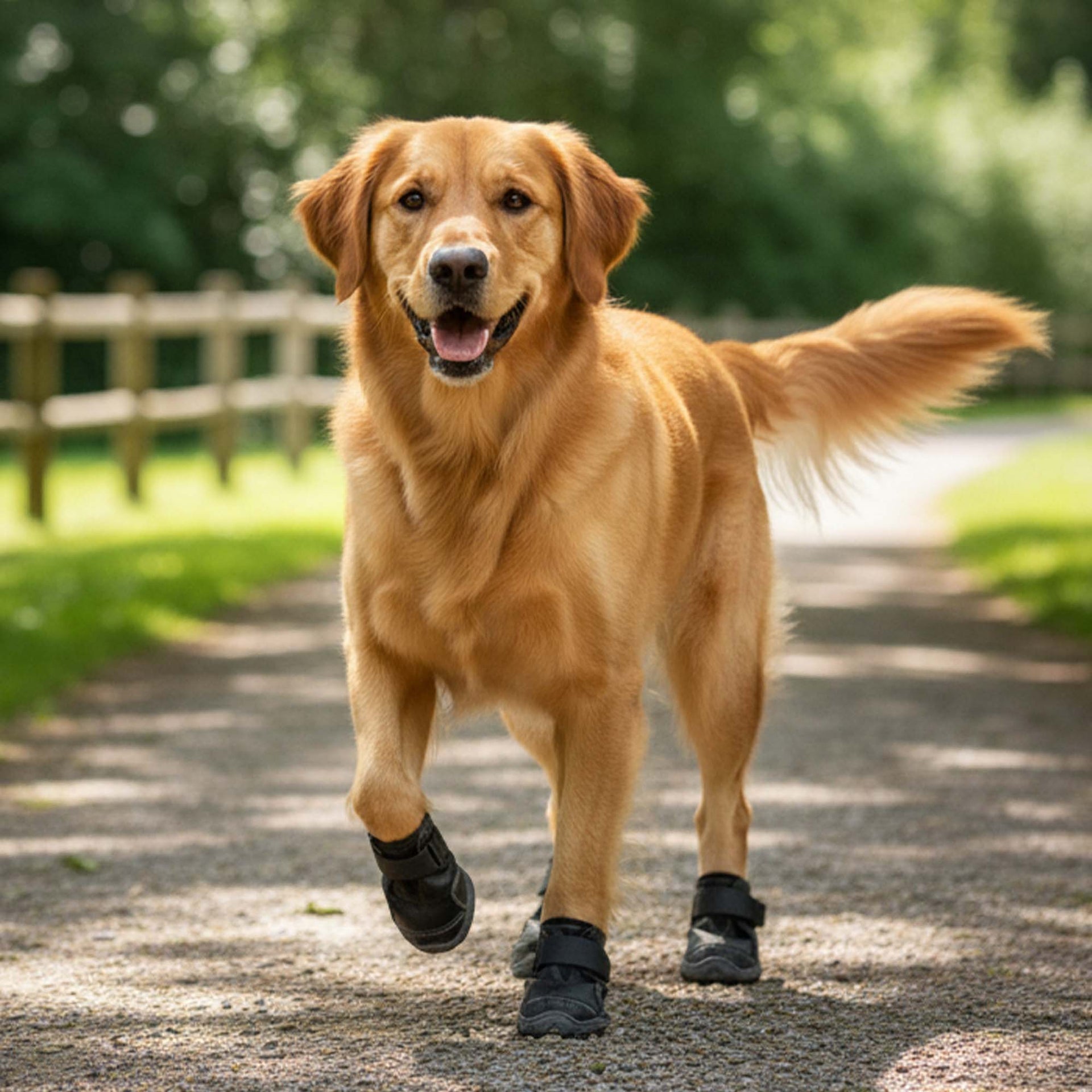 Su Geçirmez Deri Köpek Ayakkabısı – Cırt Cırtlı Ayarlanabilir Kaymaz Taban Bot, Siyah Köpek Ayakkabısı