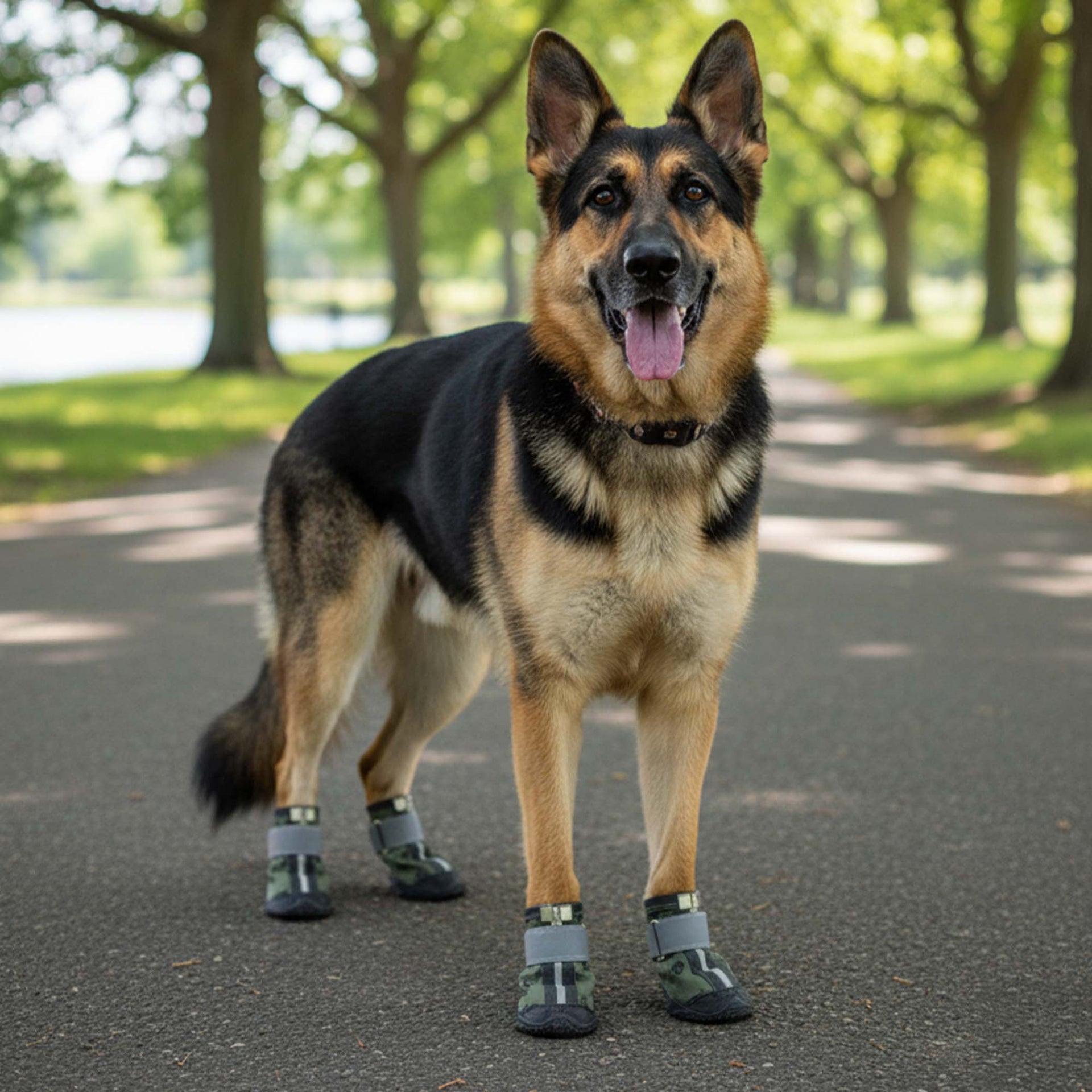Kışlık Su Geçirmez Köpek Ayakkabısı, Deri Köpek Botu, Kauçuk Taban Köpek Ayakkabısı, Su Yeşili Köpek Ayakkabısı