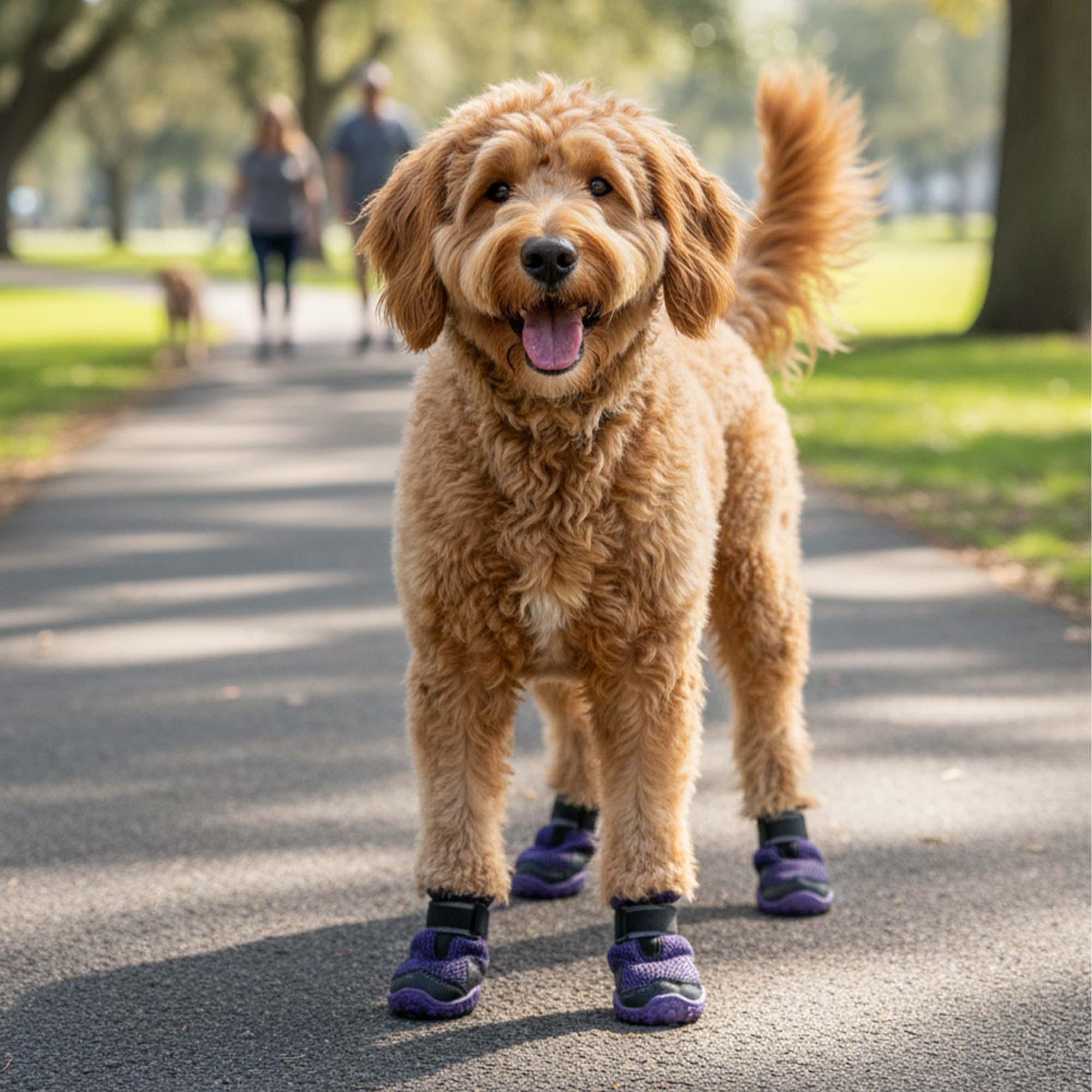 AirMesh Yazlık Köpek Ayakkabısı – Cırt Cırtlı Ayarlanabilir Kaymaz Kauçuk Taban Bot, Mor Köpek Ayakkabısı