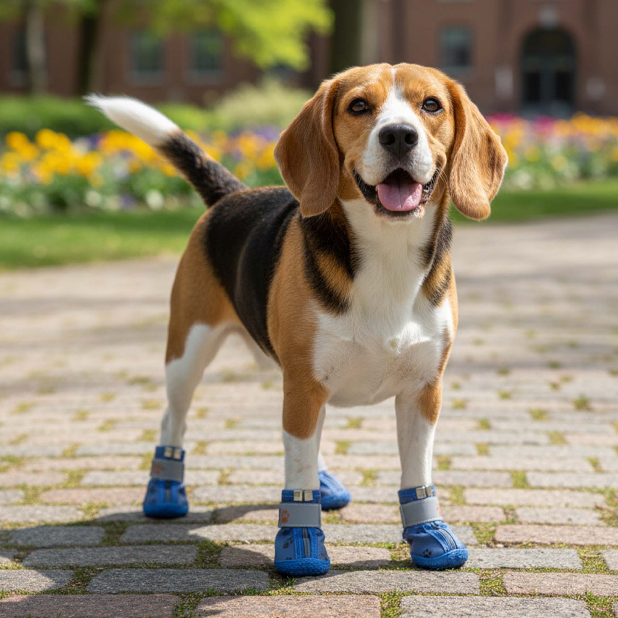 Kışlık Su Geçirmez Köpek Ayakkabısı, Deri Köpek Botu, Kauçuk Taban Köpek Ayakkabısı, Mavi Köpek Ayakkabısı